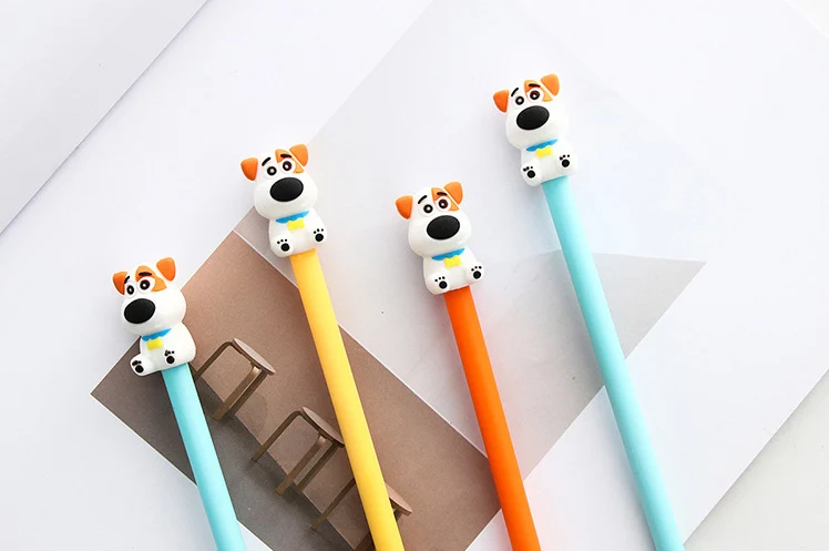 Новинка, милый товар, Kawaii, 0,5 мм, милый щенок, гелевая ручка в стиле мультфильма для детей, подарок, креативные канцелярские принадлежности, школьные и офисные принадлежности