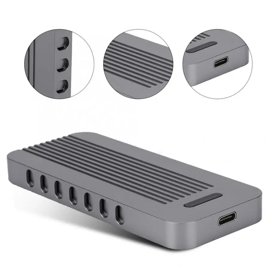 USB3.1 TYPE-C PCI-E NVME Protocol M-Key Interface High Speed SSD Mobile Hard Disk Box | Электроника