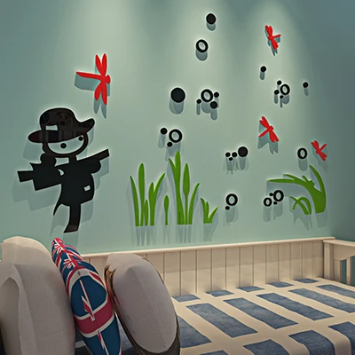 Новое поступление мультяшное пугало акриловые наклейки на стену для детской