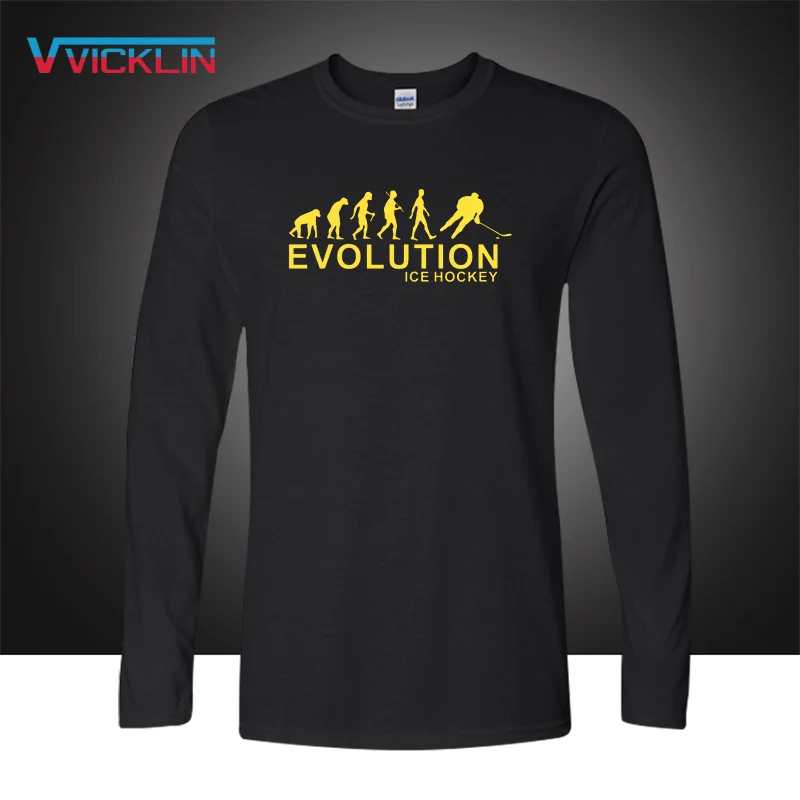 Мужская футболка с длинным рукавом и принтом Evolution хлопковая куртка свободного