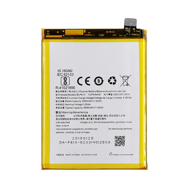 JRZ 3 8 V 2900mAh BLP613 батарея для OnePlus One Plus три телефона Замена батареи Bateria с