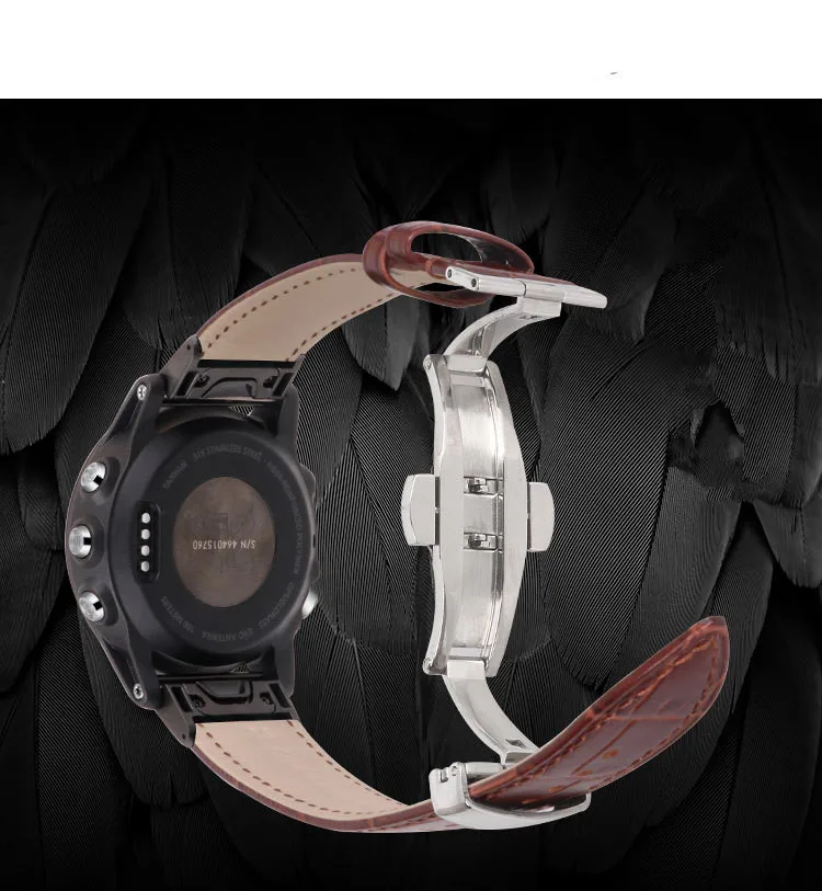 Кожаный ремешок для Garmin Fenix 5S/Fenix 5/Fenix 5X Смарт-часы полосы Quick Fit Браслет для Garmin Fenix 6/6 S/6X браслет