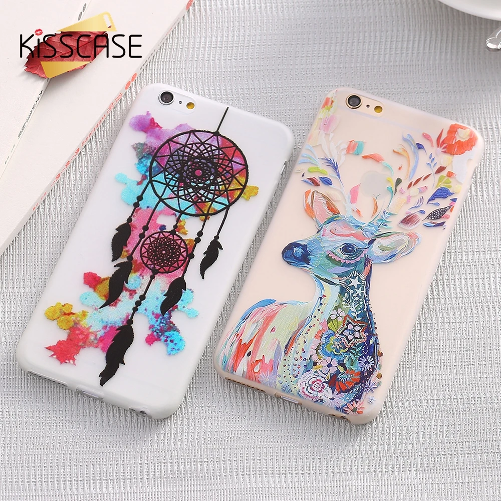 Светящийся чехол KISSCASE для iPhone X XR XS Max 6 6s 7 силиконовые чехлы с ночным освещением