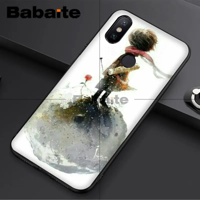Babaite Маленький принц и лиса черный сотовый Чехол для телефона для redmi 5plus 5A 6pro 4X note5A note4x note6pro 6A Чехол для мобильного телефона