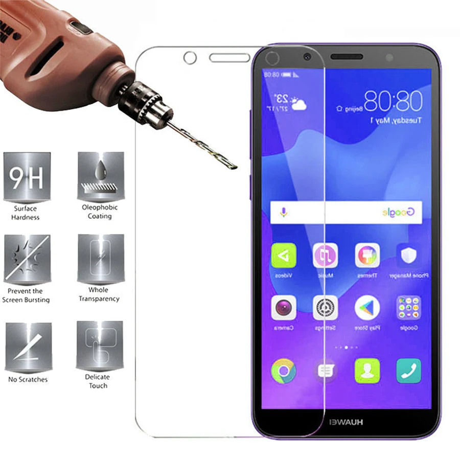 Защитное стекло для huawei y5 lite 2018 prime ii y6 y 5 2017 5y защитное покрытие экрана huavei