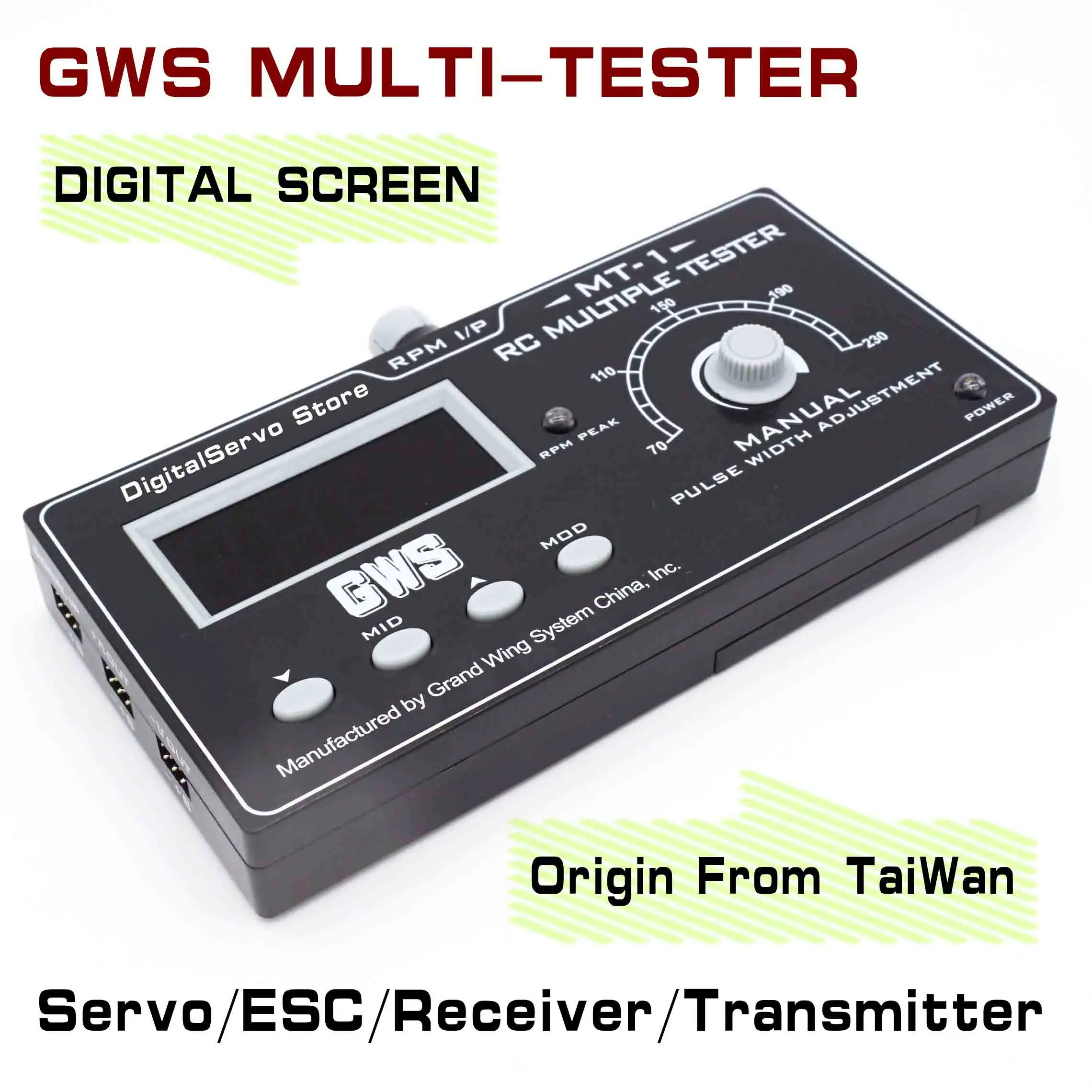 GWS MT-01 высококлассная модель Многофункциональный тестер сервопривода ESC