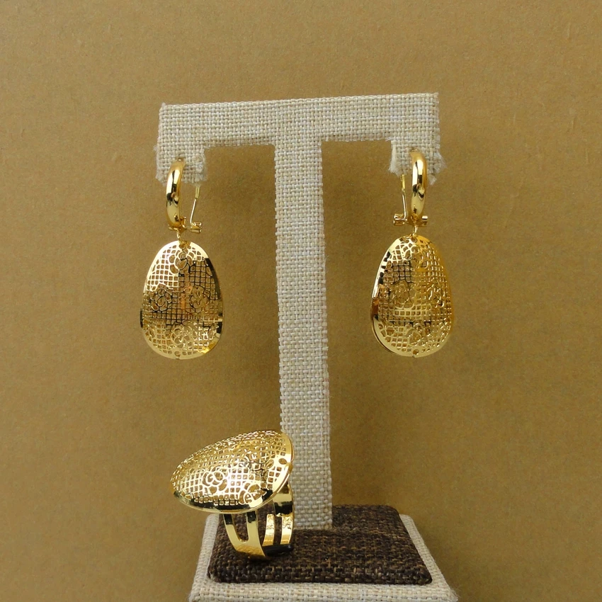 Yuminglai 2019 новый дизайн Роскошные Дубай Jewlries дамы Африканский три цвета комплект