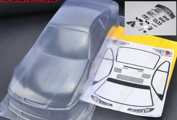 a set S15 Body 1/10 RC автомобиль прозрачный ПВХ корпус 190 мм pPorsche 911 или S15 w/наклейки на дороге дрейф YokomoTouring Tamiya HPI Kyosho HSP Redcat FS ACME - Цвет: a set S15 Body
