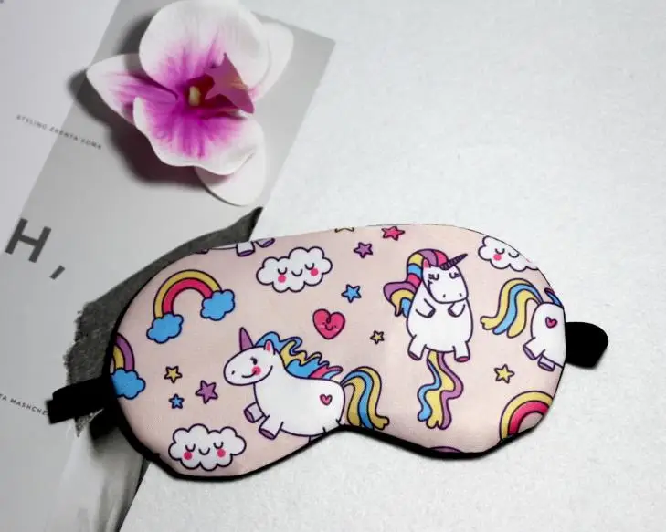 1 шт. Kawaii Единорог спальный маска на глаза для вечеринок с рисунком в мягкой