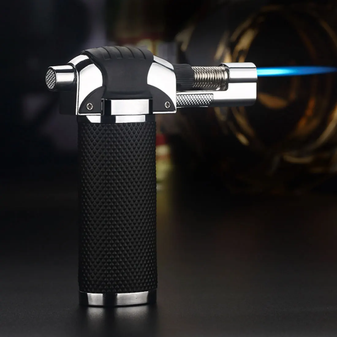 

Adjustable Flame Brazing Gas Torch Gas Inflated Flame Gun Butane Lighter Burning Electricity Ignite Welding Outdoor BBQ Camping