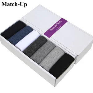 Мужские хлопковые носки Match-Up, классические, деловые, однотонные (7 партЛот), без подарочной коробки