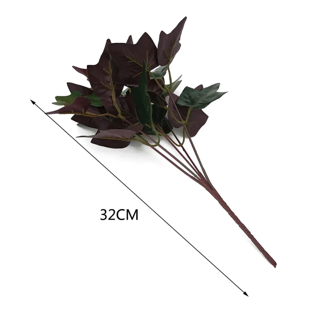 Искусственные растения с 5 вилками зеленая трава пластиковое растение настенное