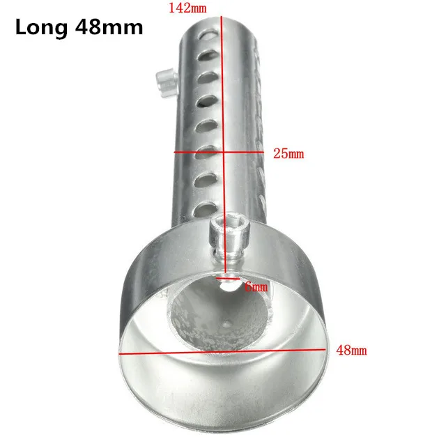 Long 48mm 35 мм/42 мм/45 мм/48 мм/60 мм мотоцикл может дБ убийца глушитель шумоподавитель Регулируемый глушитель - Цвет: Long 48mm