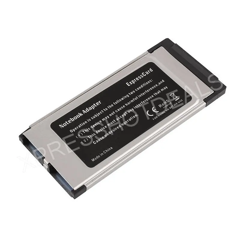 ExpressCard 34 мм 2 порта USB 3,0 5 Гбит/с адаптер для экспресс-карты ноутбук