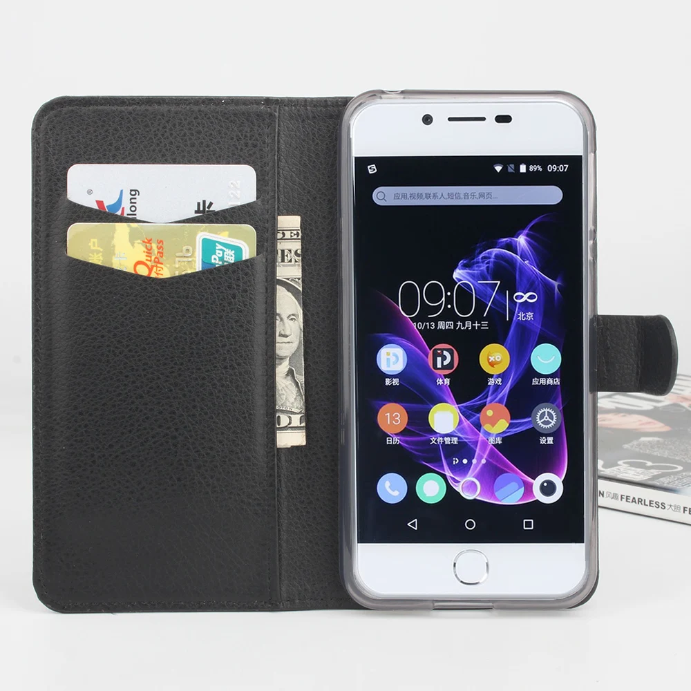 5 0 дюймов 9 цветов кожа личи высокое качество для PPTV V1 чехол телефона флип-Чехлы в