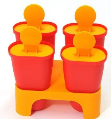 

Creative ice lattice / ice mold / ice maker DIY ice cream popsicle mold box (4 squares)