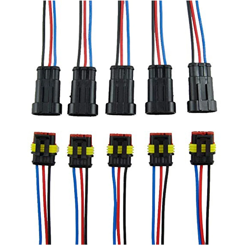 5 комплектов 3 контакта 18 AWG автомобильный фоторазъем комплект розеток провод