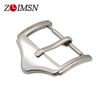 zlimsn watch buckle 50pcs wholesale stainless steel replacement silvery 10 12 14 16 18 20 22mm watchband clasp free shipping
