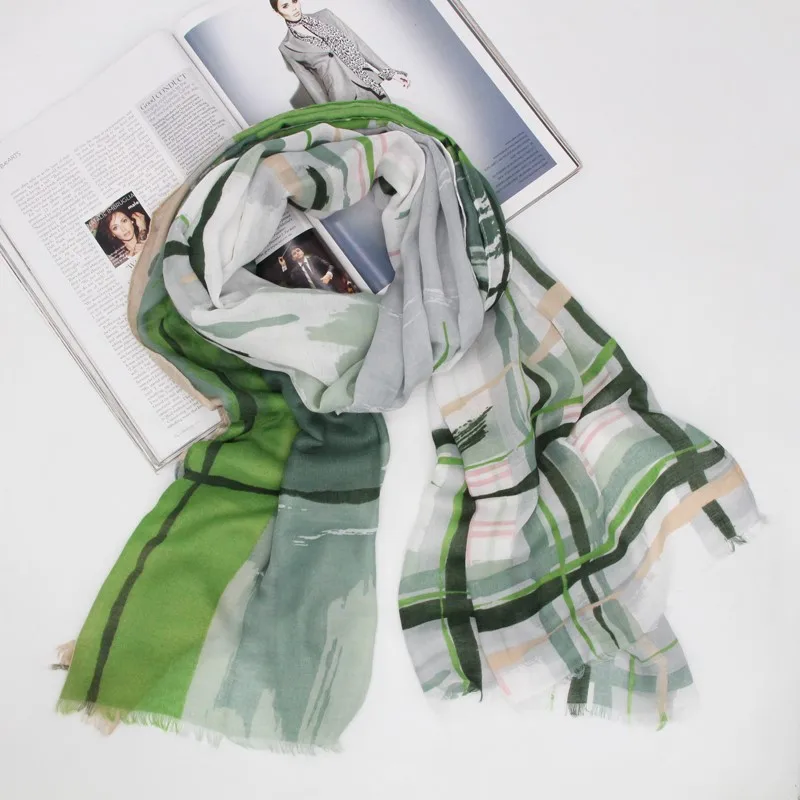 Женский легкий шарф с принтом из вискозы сезон хиджаб фуляр бандана оптовая