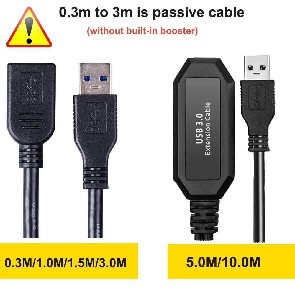 Кабель-удлинитель USB 3,0, 3 м, 5 м, 10 м, 0,3 м, USB 3,0 А, папа-мама для ПК, ноутбука - Цвет: check remarks below