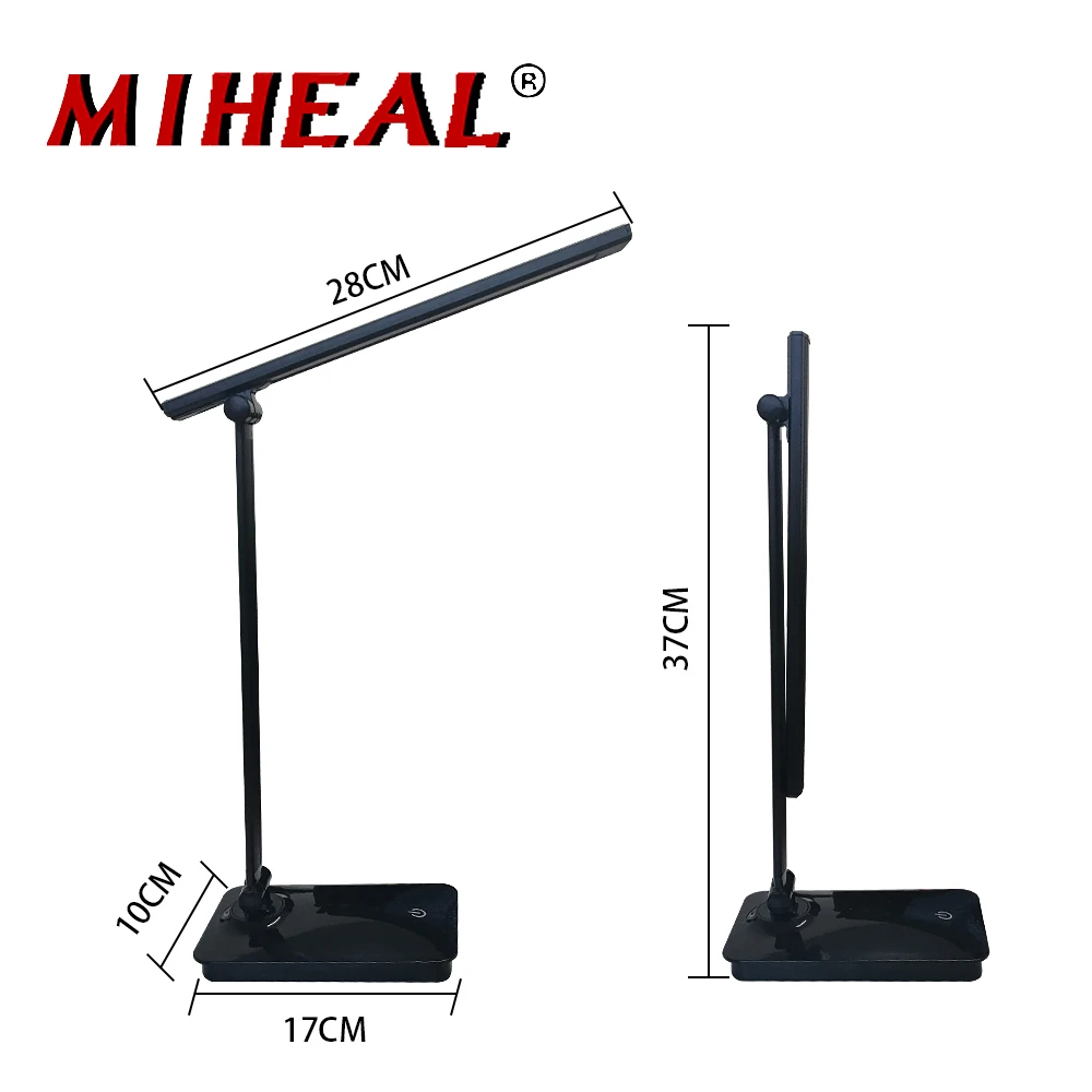 Folding Study LED Table Lamp 3 Level Sensitive Touch Dimmer Desk Lamps Portable 5W Office Eye-Care Energy Saving Read Book Light | Лампы и
