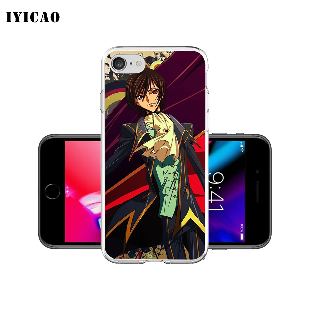 IYICAO код Geass Мягкий силиконовый чехол для телефона iPhone X XR XS MAX 6 6s 7 8 Plus 5 5S SE TPU