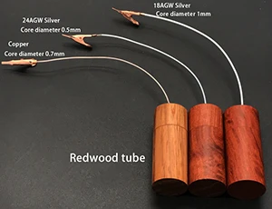 Redwood Tube HiFi аудио кабель заземление петли шума изолятор GND черное отверстие устранение статического электричества Мощность очиститель электронный провод заземления - Цвет: Redwood Tube