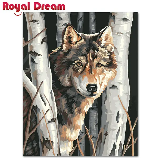 

Animal Wolf DIY Painting By Numbers Kits Coloring Paint By Numbers Paint By Numbers HandPainted For Living Room Wall Art