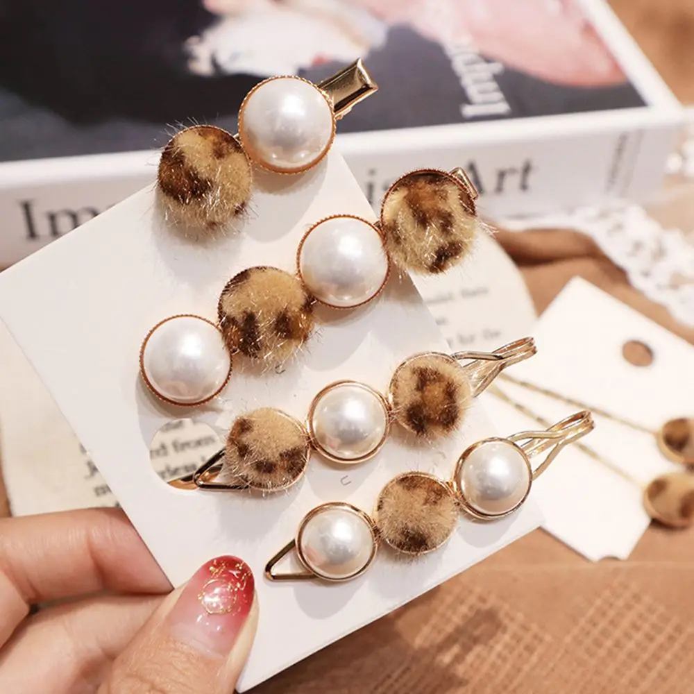 1 шт. Винтажные заколки в виде леопарда из искусственного меха женские