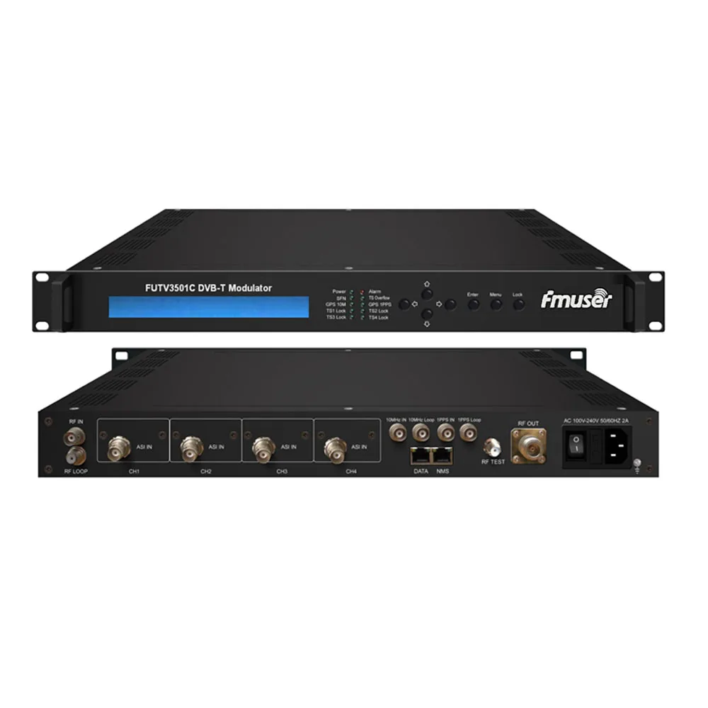 Модулятор FUTV3501C DVB-T (4 ASI вход 1 RF DPD выход стандарт) с пультом дистанционного
