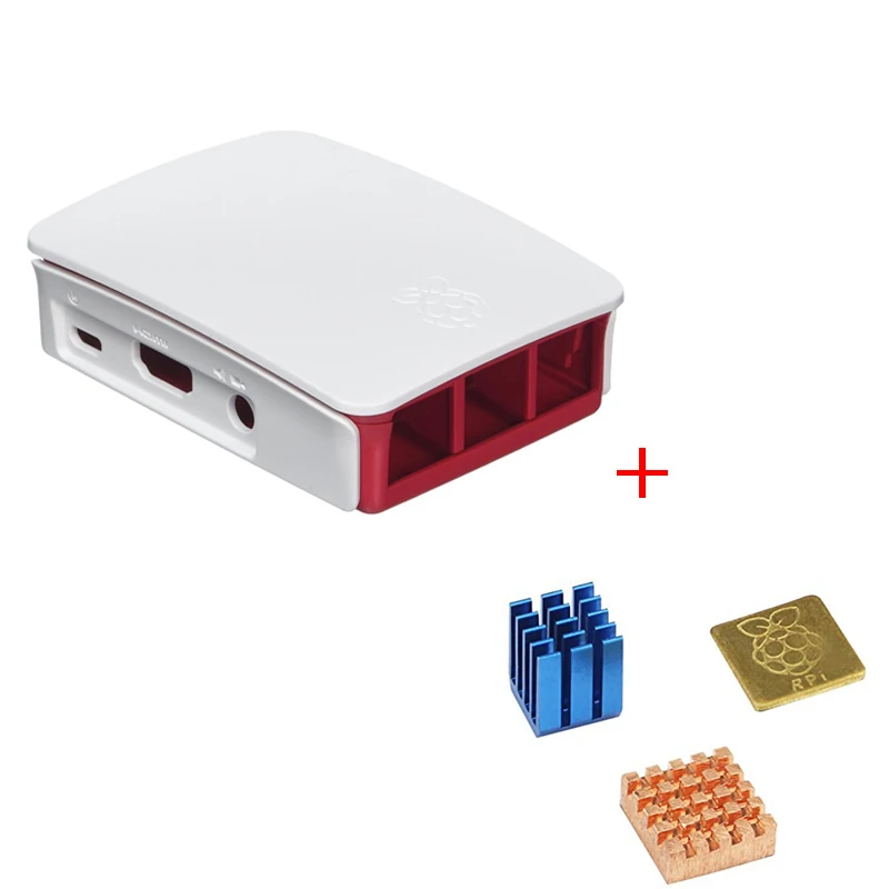 Aokin для Raspberry Pi 3 корпус официальный корпус абс для Raspberry Pi 2 Корпус из Raspberry Pi основание+ радиатор - Цвет: White and Heatsink