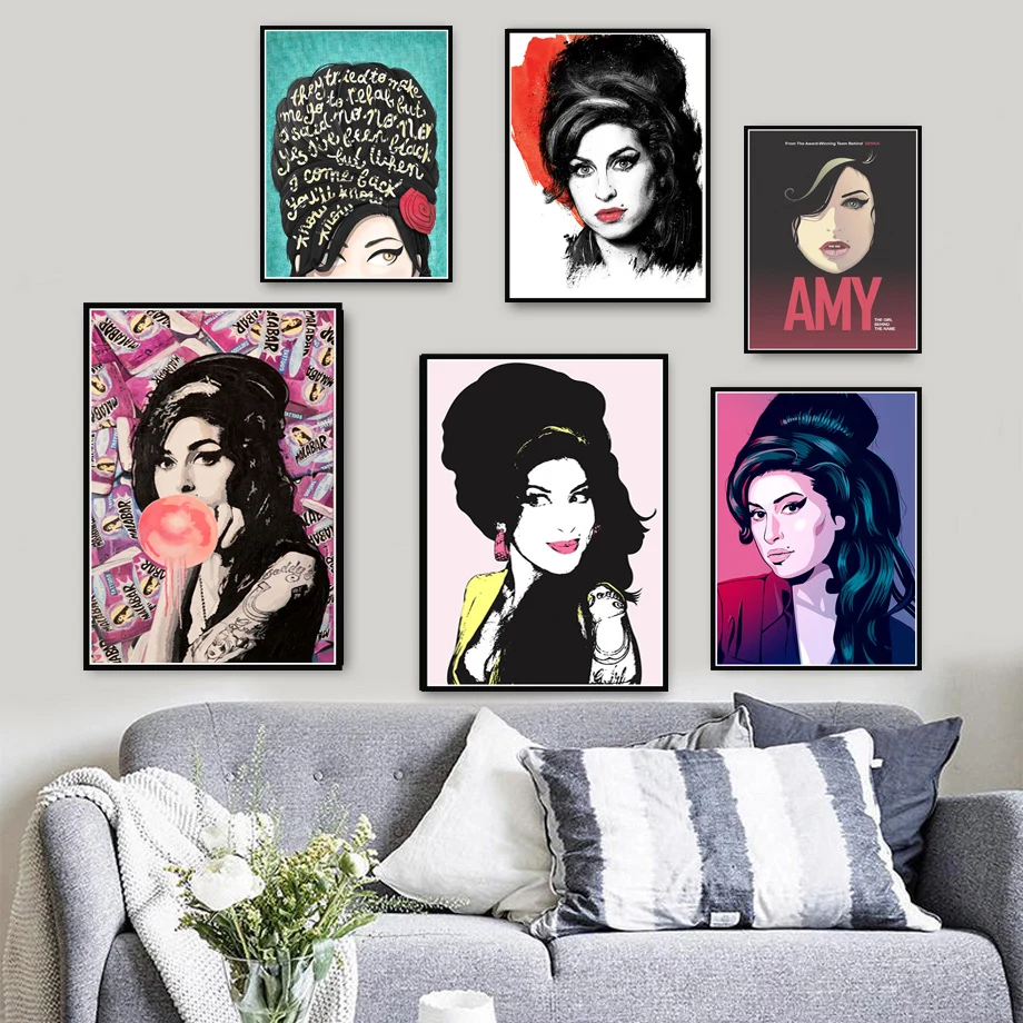Печатный постер хит продаж новинка Женский музыкальный Amy Winehouse Популярная
