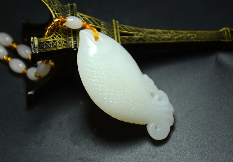 Xinjiang Hetian Jades Fish Hanging Hand-made Hand-held Parts Over the Years Jadees Necklace | Украшения и аксессуары