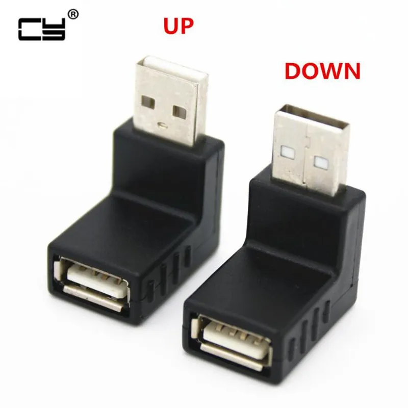 Вверх и Вниз Направление Угловой 90 градусов USB 2 0 папа к женскому Удлинительный