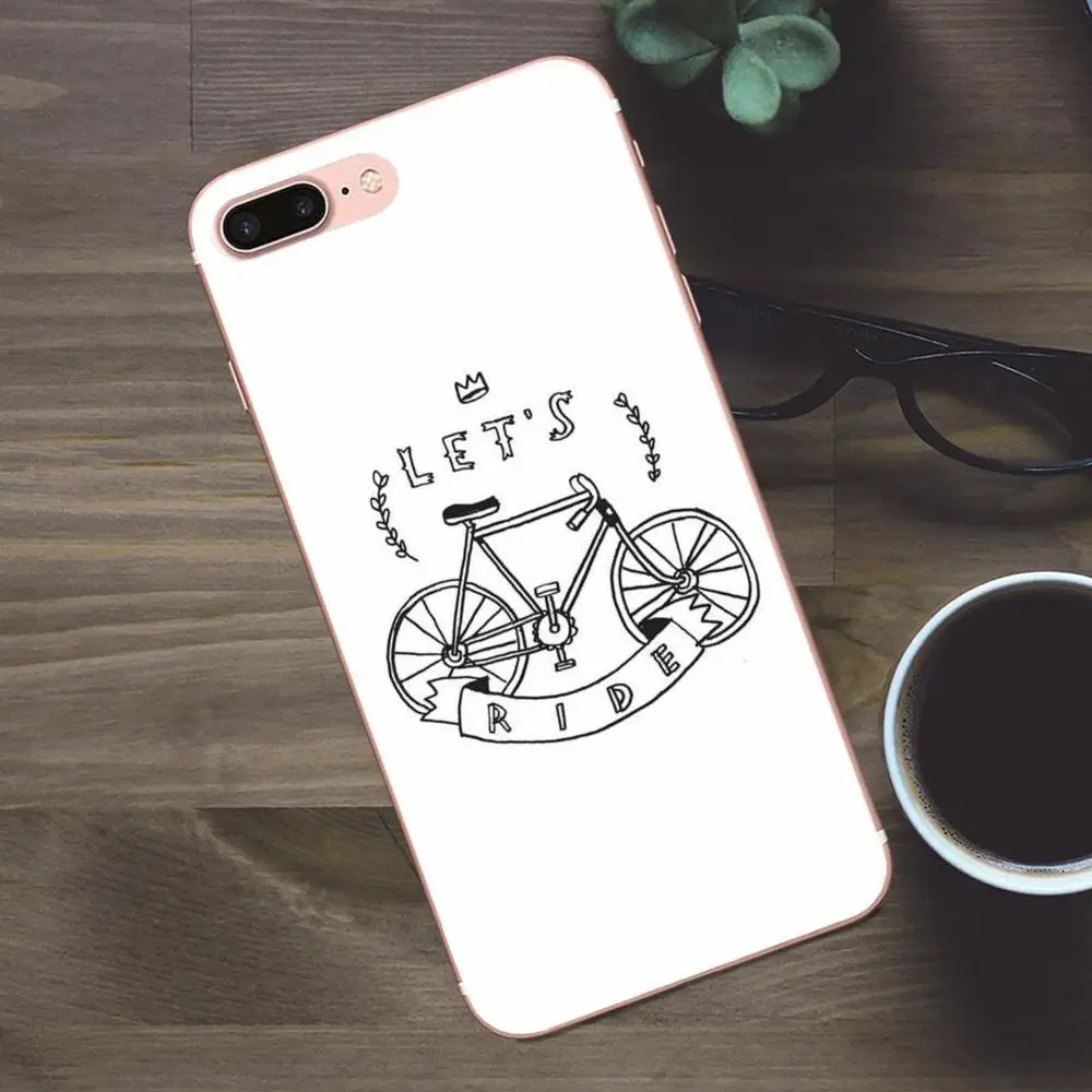 Чехол из ТПУ для Apple iPhone 4 4S 5 5C SE 6 6S 7 8 Plus X Galaxy A3 A5 J1 J2 J3 J5 J7 2017 велосипедный
