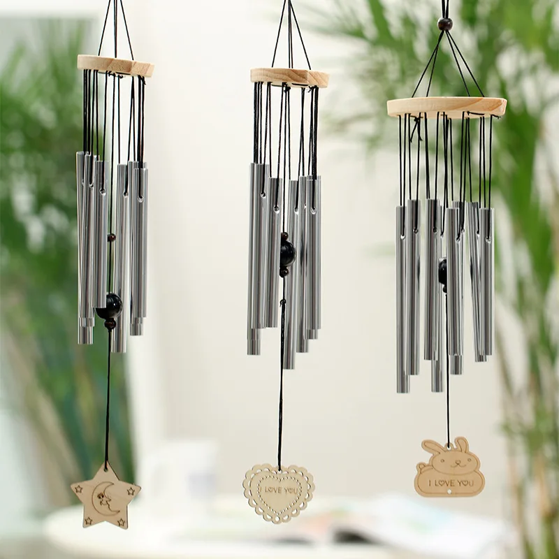 1PCS Outdoor Metal Wind Chimes Yard GardenBell Wind Chime Window Bells Wall Hanging Decorations Home Decor wooden wind