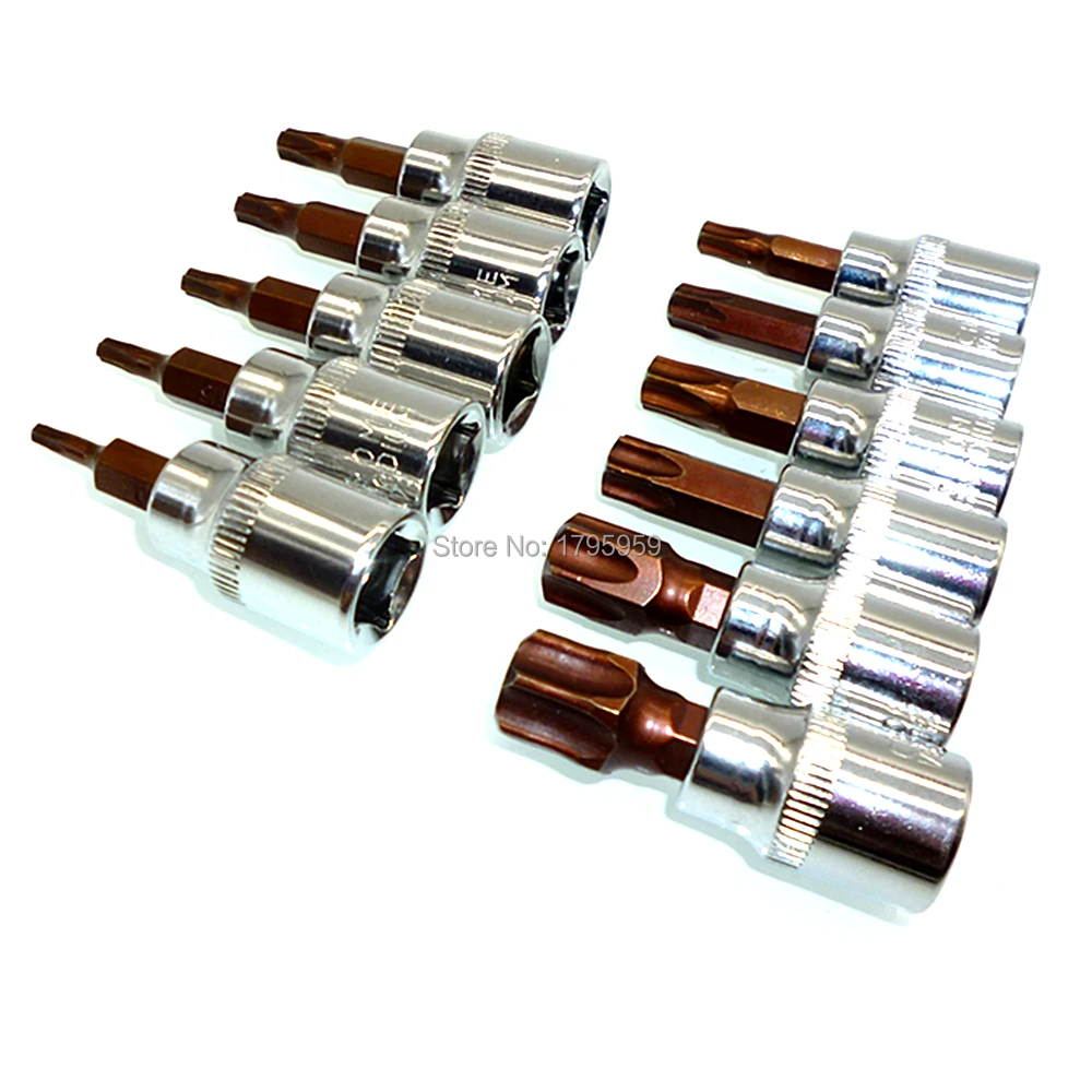 Набор ударных Бит Torx Star 11 шт. 3/8 &quot Квадратный привод T10 T15 T20 T25 T27 T30 T40 T45 T50 T55 T60