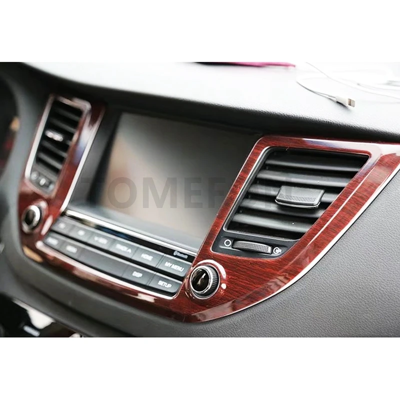 TOMEFON для hyundai Tucson ABS деревянная краска внутренняя ручка Панель AC вентиляционная дверь окна Bottons рулевого управления украшения