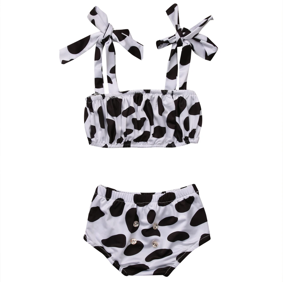 Детский комплект бикини из 2 предметов для маленьких девочек купальник танкини