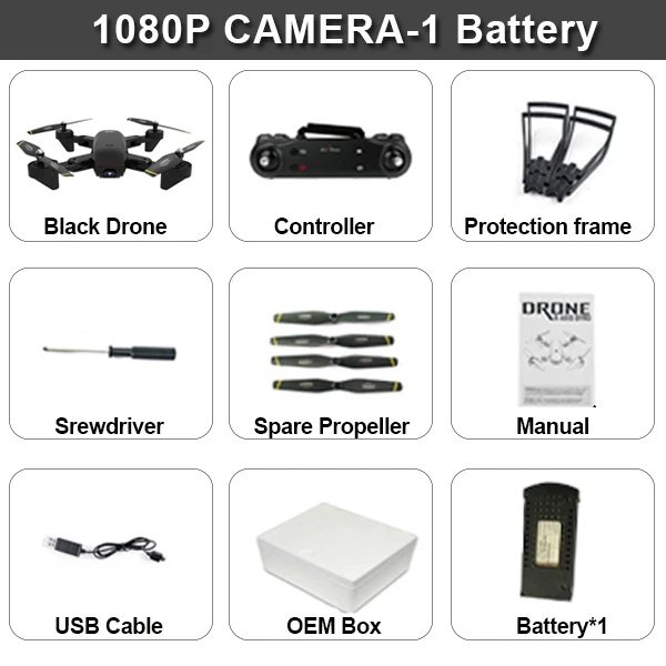 Black-1080P-1BAT SG700D Радиоуправляемый Дрон с камерой 4K Wifi FPV Квадрокоптер 22 минуты управление временем полета складной Дрон Vs SG900 XS816 SG106 - Цвет: Black-1080P-1BAT