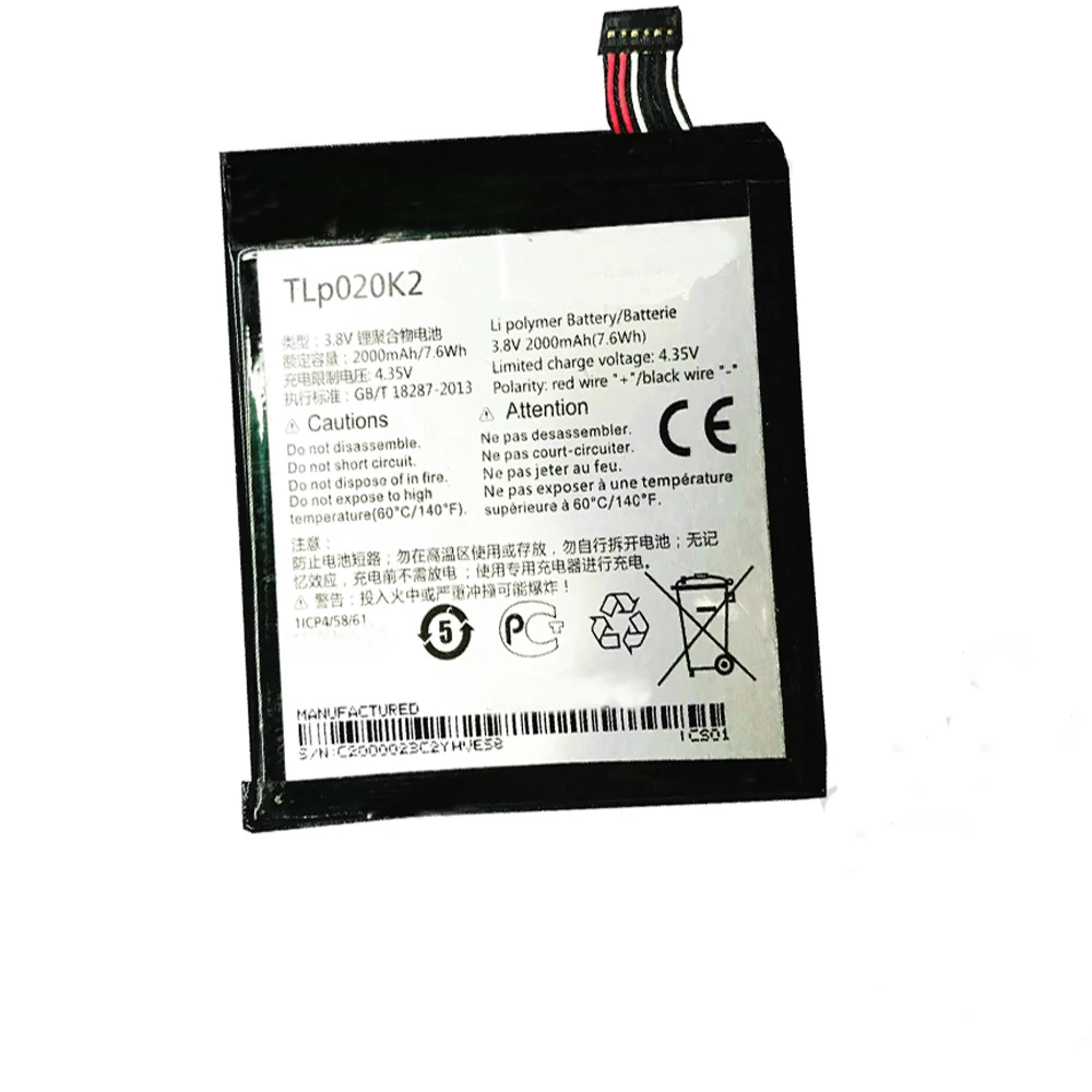 Аккумулятор TLp020K2 2000 мАч для Alcatel 6039 One Touch Idol 3 (4 7) TLp020K1 TLp020K2|Аккумуляторы мобильных