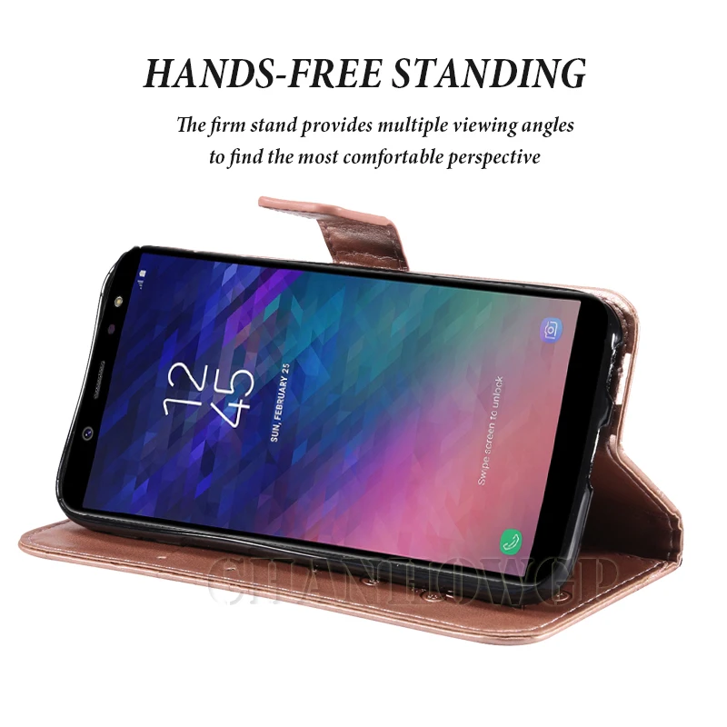 Кожаный чехол-книжка для Samsung Galaxy S8 S9 A6 A8 Plus S6 S7 Edge J2 Pro J4 J6 J8 2018 A3 A5 J3 J5 J7 Neo 2017 Note 9 8 |
