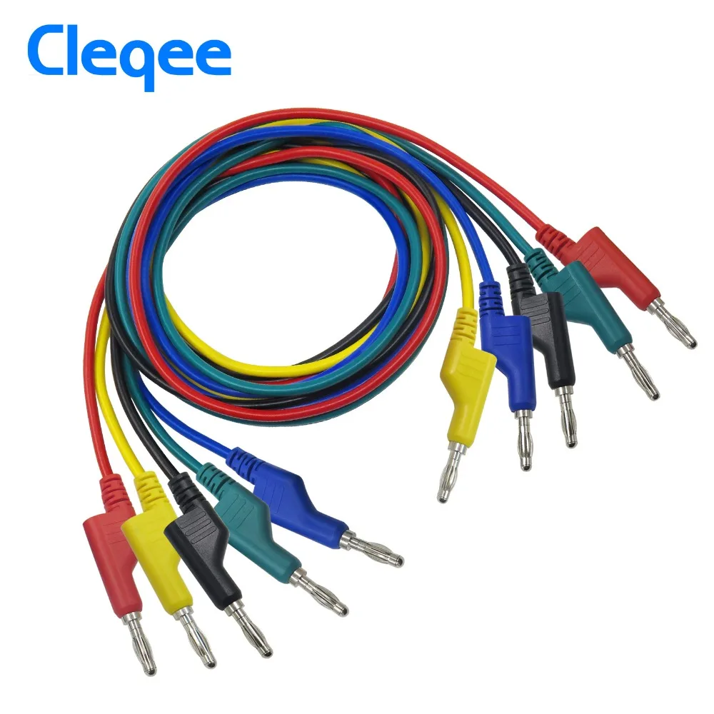 Cleqee P1036 1 комплект 5 шт. м 4 мм штекер банана Тестовый Кабель Для мультиметр видов
