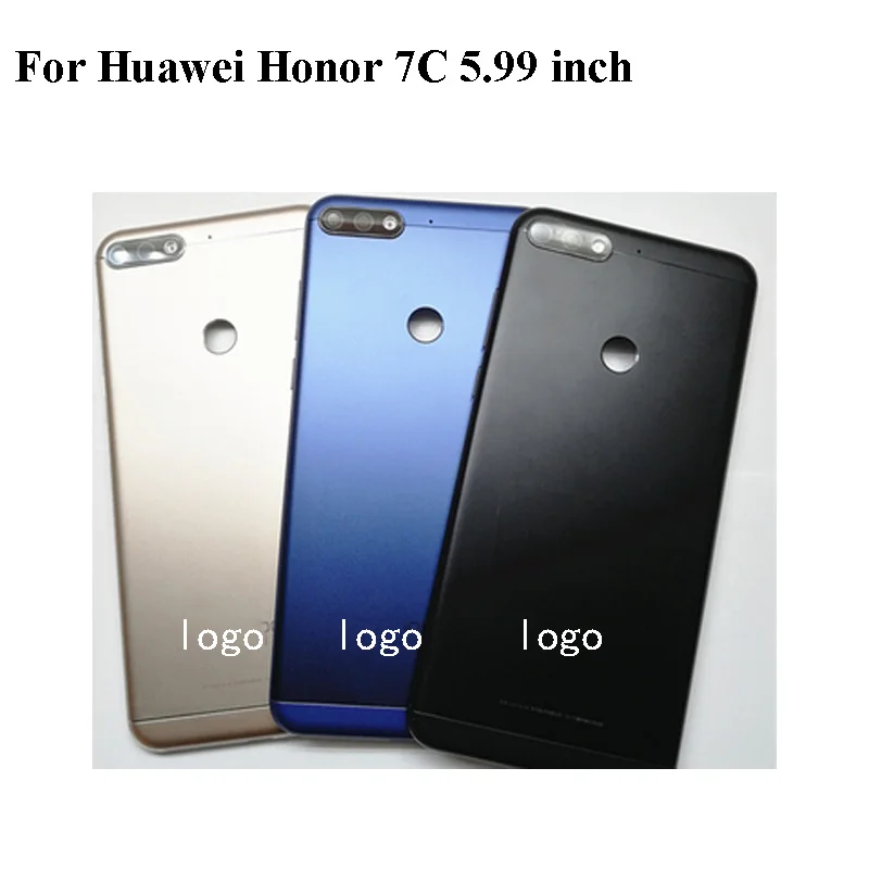 

5,99 дюймовый чехол для Huawei Honor 7C 7 C, задняя крышка для телефона + стекло для задней камеры + Кнопка питания и громкости Honor7C