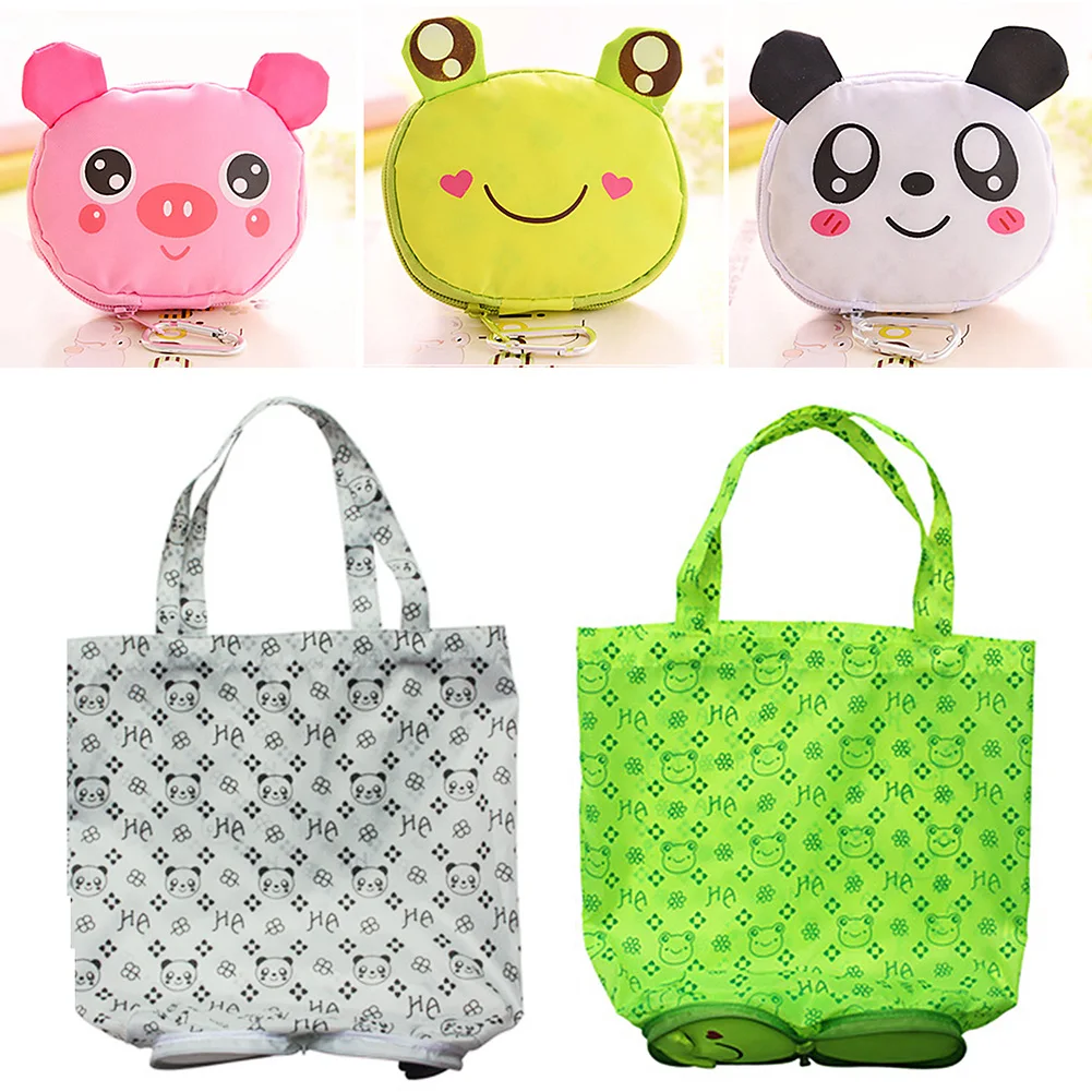 New Reusable Handbag Grocery Tote Storage Eco Travel Cute Animal Foldable Portable Shopping Bag packing Organizers | Багаж и сумки