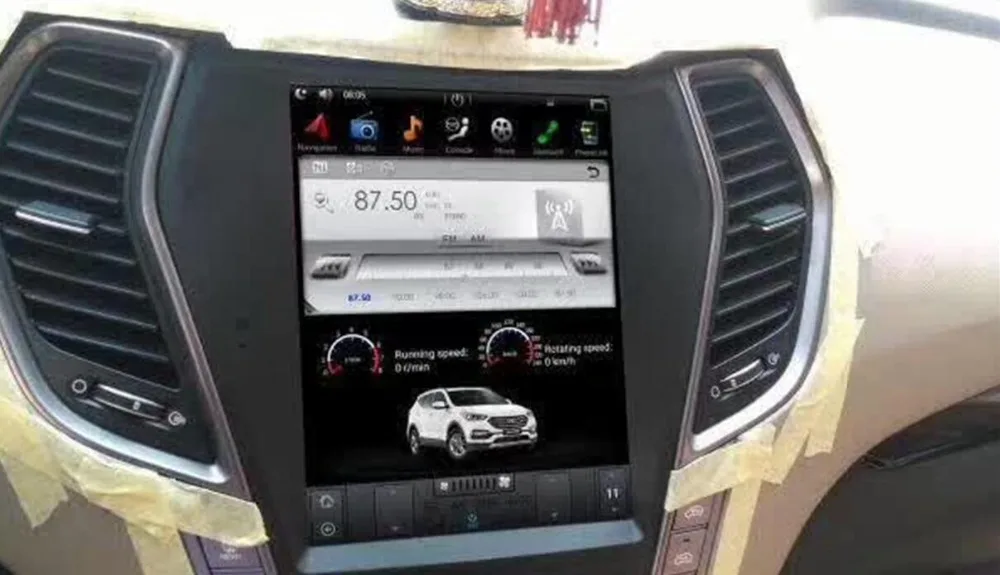10," Tesla Тип Android 7,1 6,0 подходит для hyundai santa fe/ix45 2013 автомобильный dvd-плеер навигация gps РАДИО wifi 4G камера