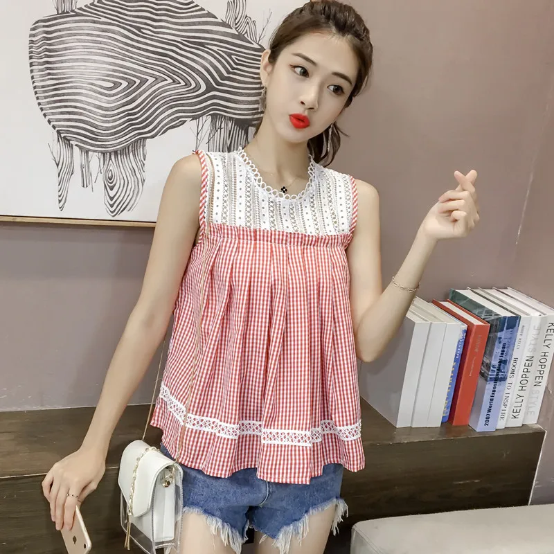 Кружева рукавов летние топы с круглым вырезом свободные рубашки 2018 модные