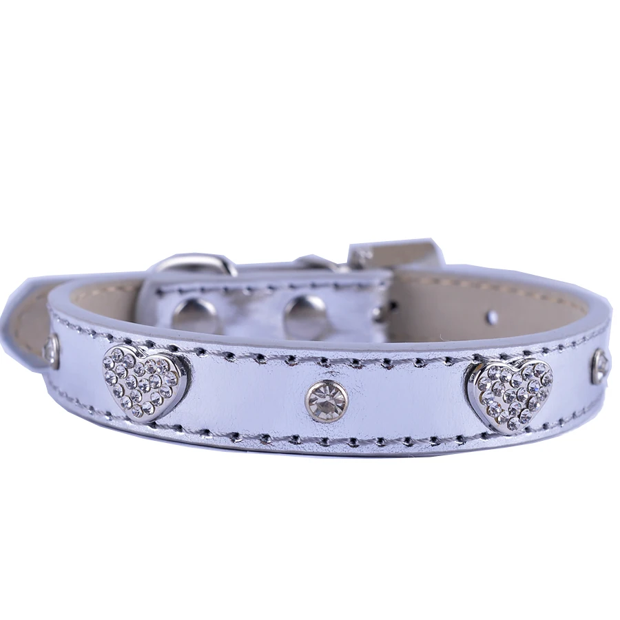 Оптовая продажа стразы собачий ошейник из искусственной кожи с кристаллами