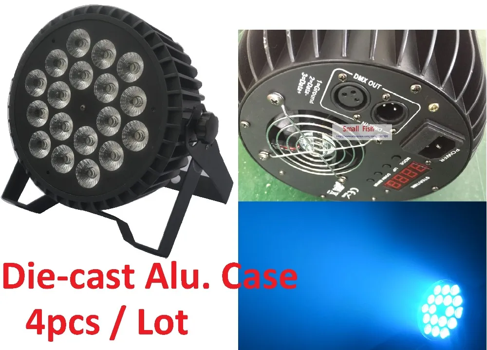 Eyourlife 2019 Led Par Светильник 180W литой алюминиевый чехол Flat 18x12W RGBW DMX лазерный