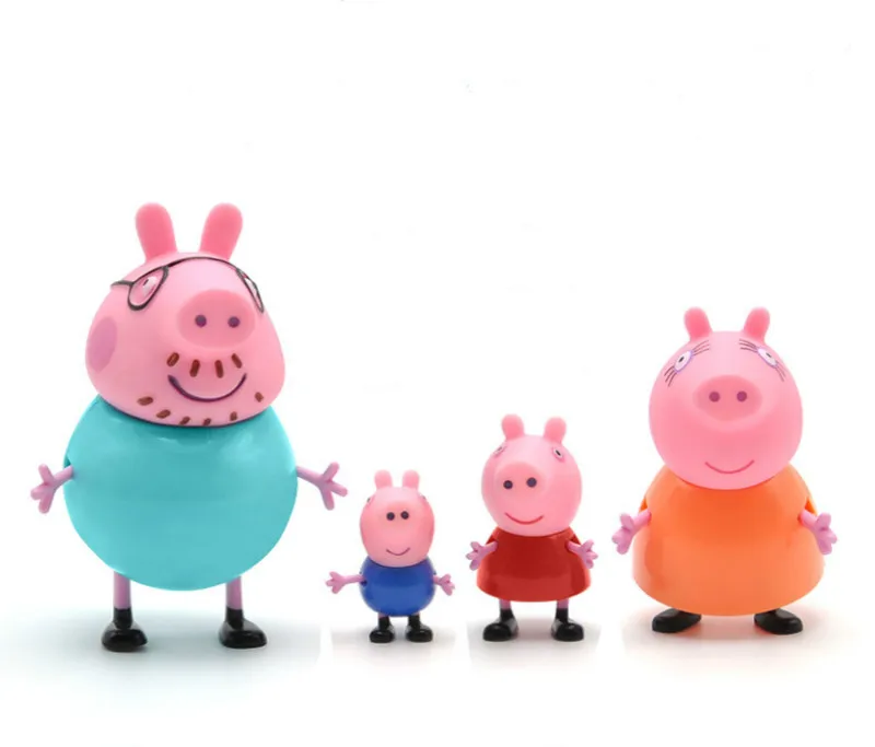 Peppa pig Джордж морская свинка Семейный пакет папа мама фигурка оригинальный Pelucia